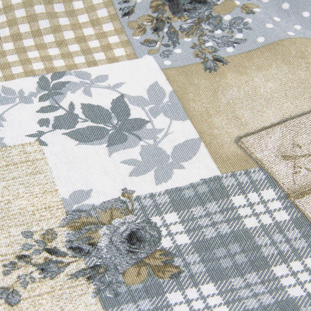 Set 2 Cojines Lona Espa ola Patchwork 25x50 Gris-2