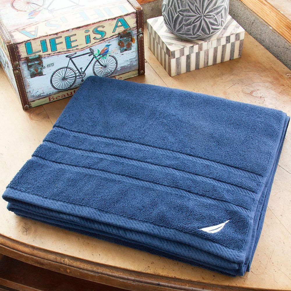 Toalla de Ba o Nautica Home 100 algodon 76X 137 Navy-2