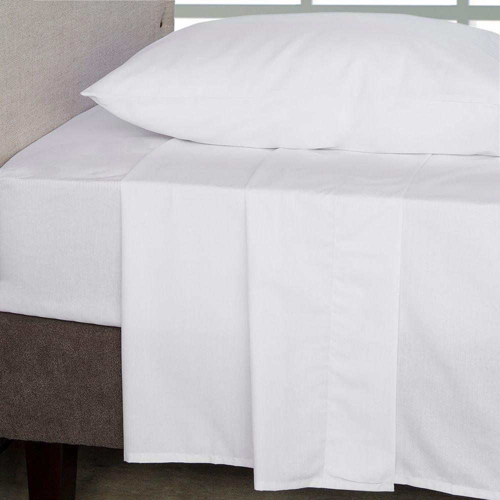 Jgo.Sábanas Polycotton 1.5 pl -144 hilos 4 piezas - Blanco-2