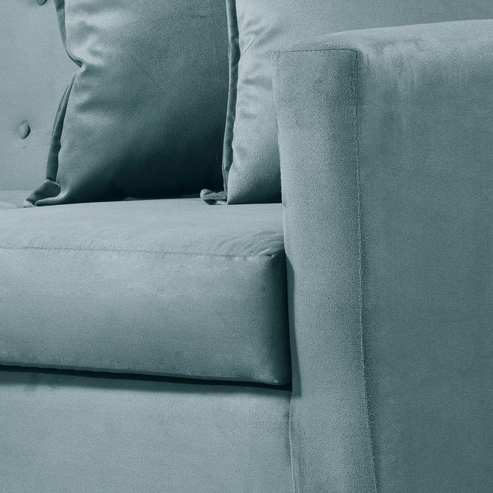 Sofa 2c Gramado felpa Turquesa 130x70x83-3