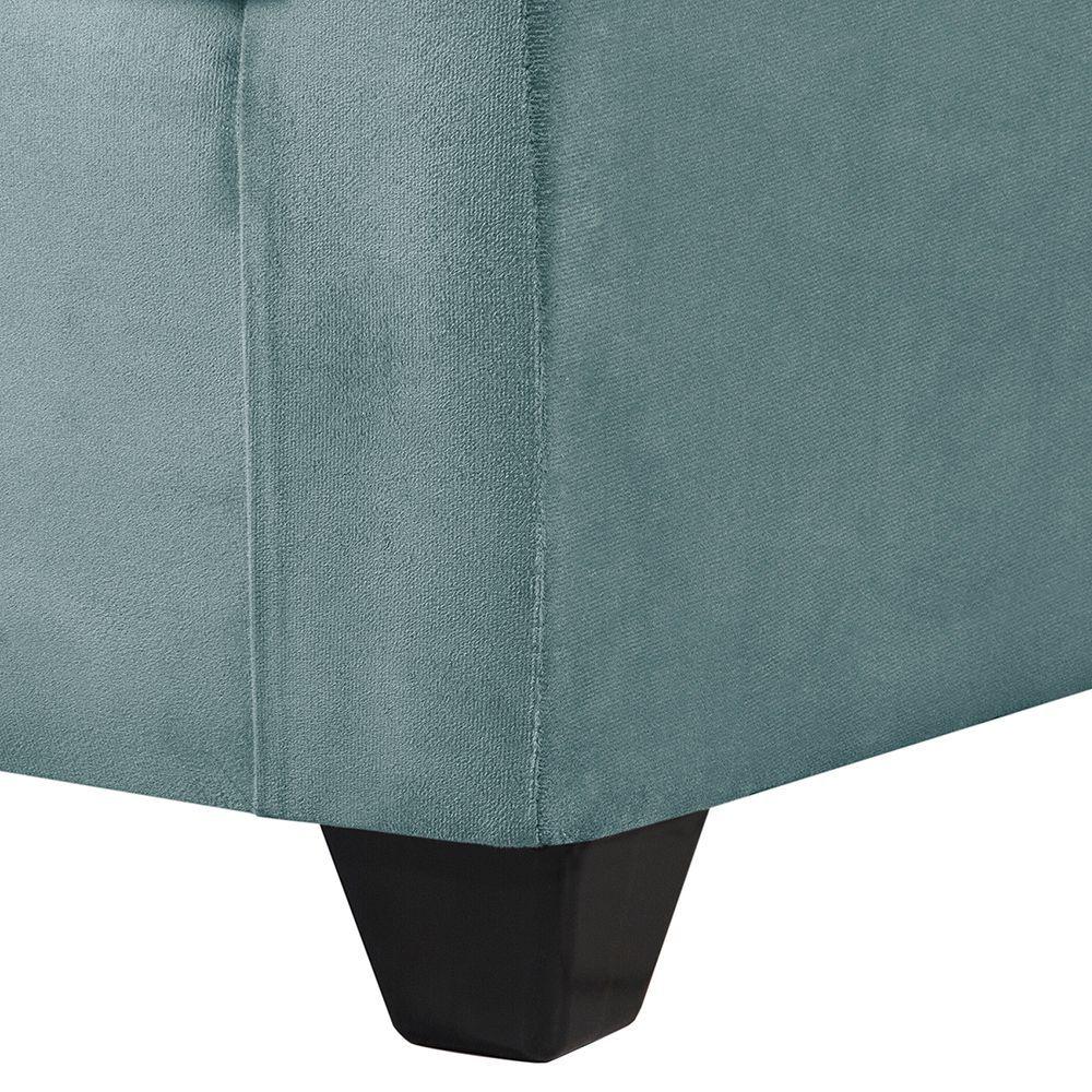 Sofa 2c Gramado felpa Turquesa 130x70x83-4