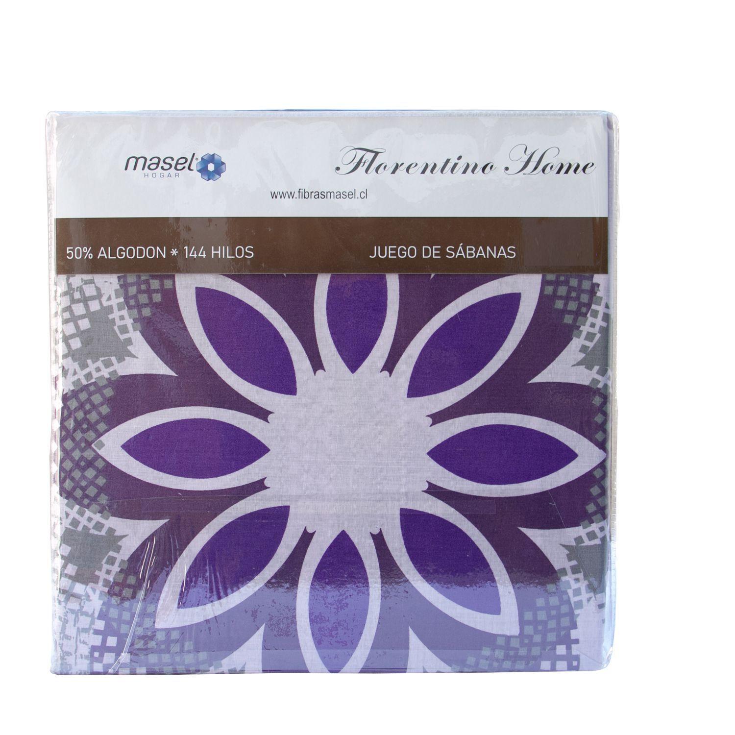 Juego de Sabanas Mandala 1.5 plazas Lila-2
