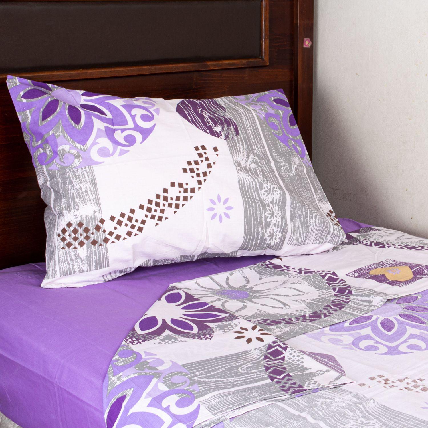 Juego de Sabanas Mandala 1.5 plazas Lila-0