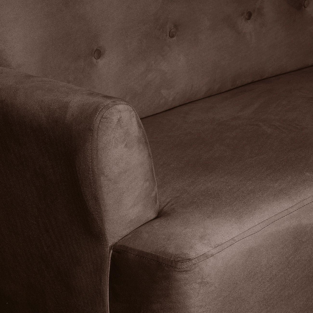  Sofa  York  2c Felpa Chocolate150x80x95-3