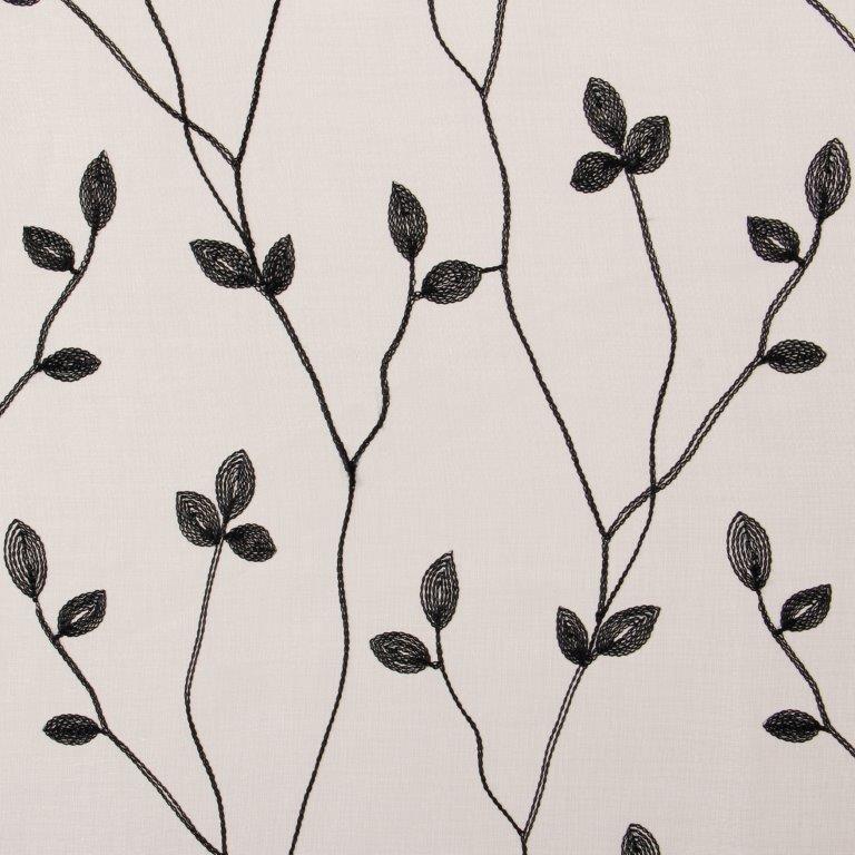 Set Cortinas 4 pzas New Velvet -Velo Bordado Negro-2