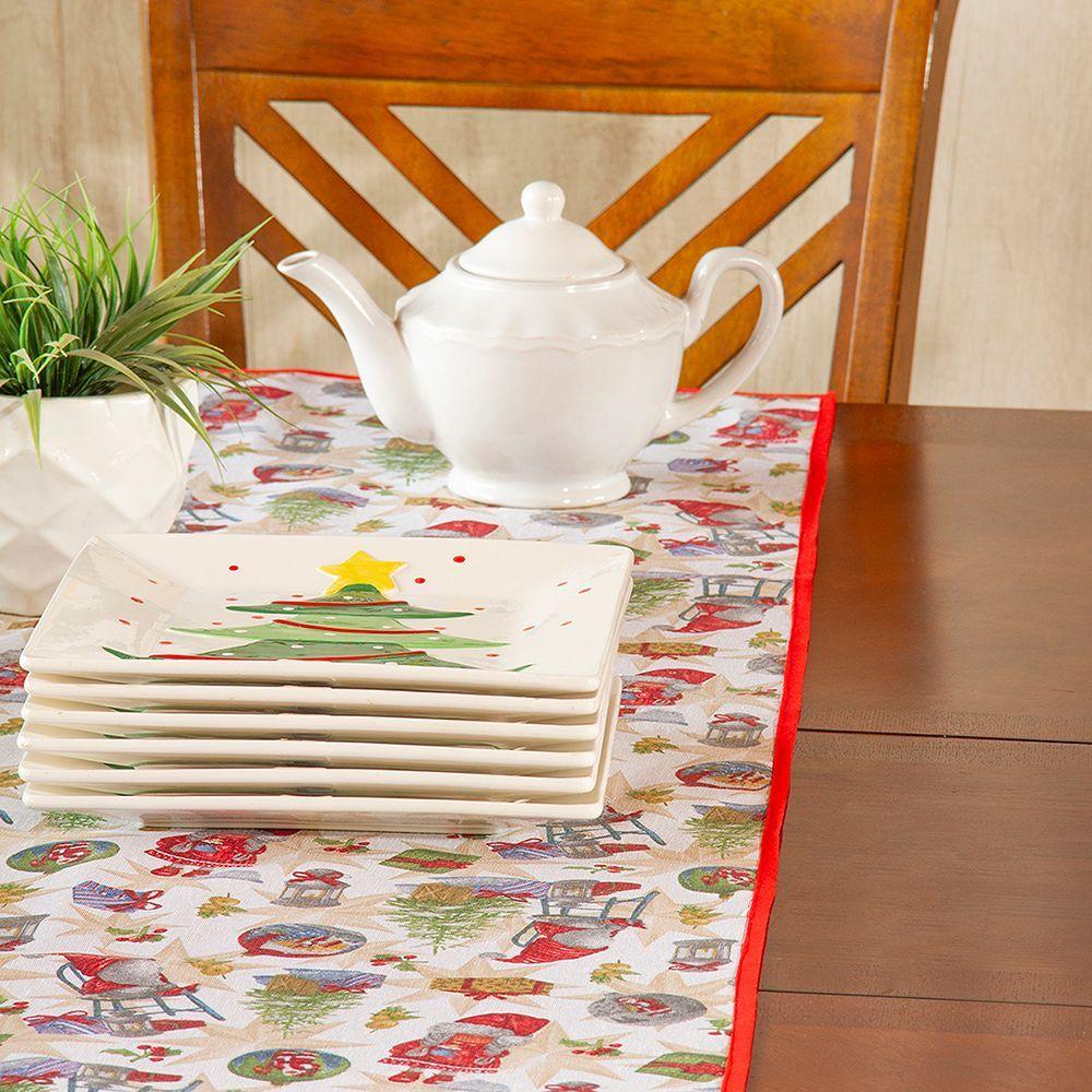 Camino de mesa Lona espa ola estampada Navidad Pascueros-2