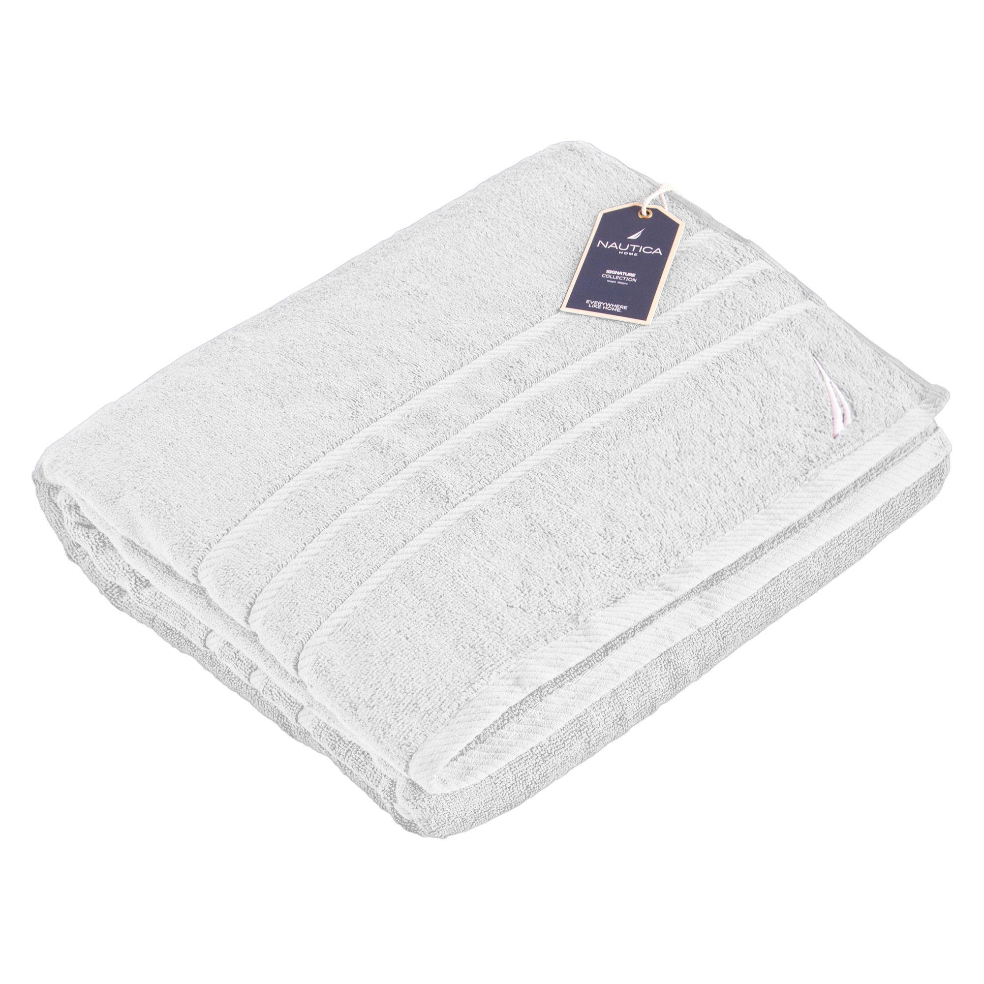 Toalla de Ba o Nautica Home 100 algodon 76X 137 Blanco-2