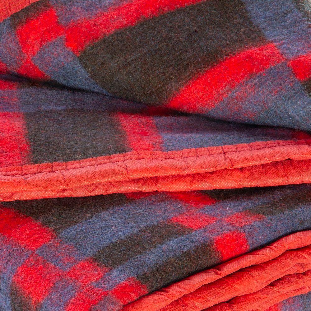 Frazada Polycotonn 1,5 pl Rojo -Azul-2