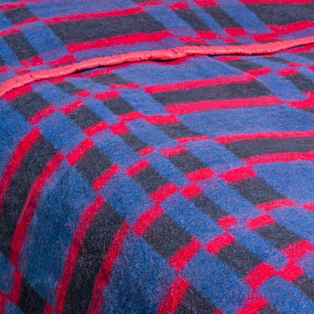 Frazada Polycotonn 1,5 pl Rojo -Azul-4