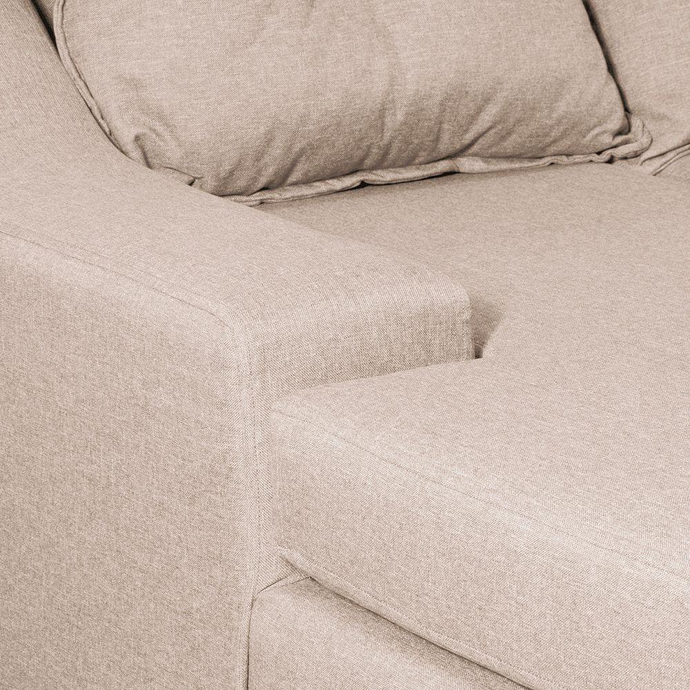  Seccional Viena 3 cuerpos  Izquierdo  Tela Beige 195x 1x55x 90-3