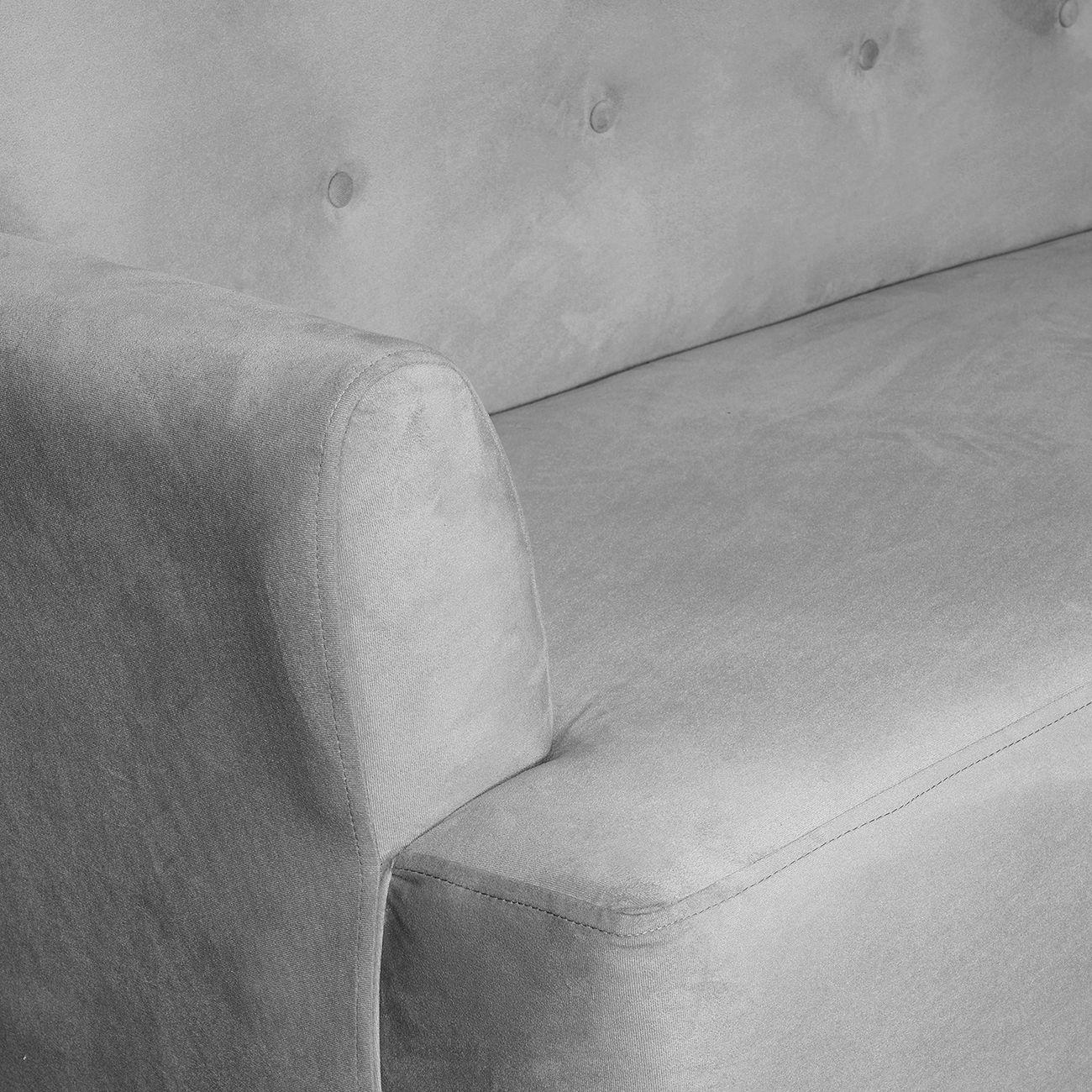  Sofa  York  2c Felpa gris 150x80x95-2