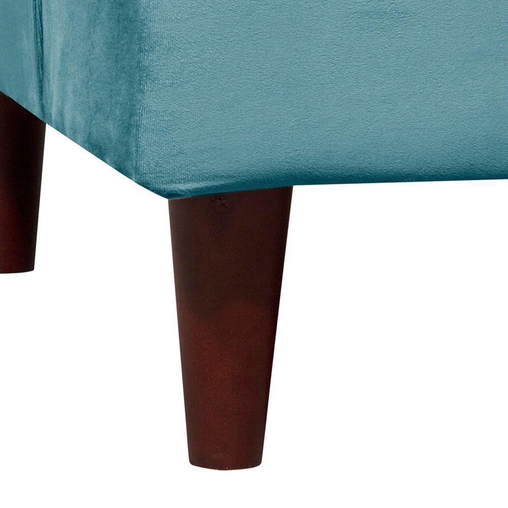 Poltrona 1c York  Felpa turquesa 75x55x92 cm-2