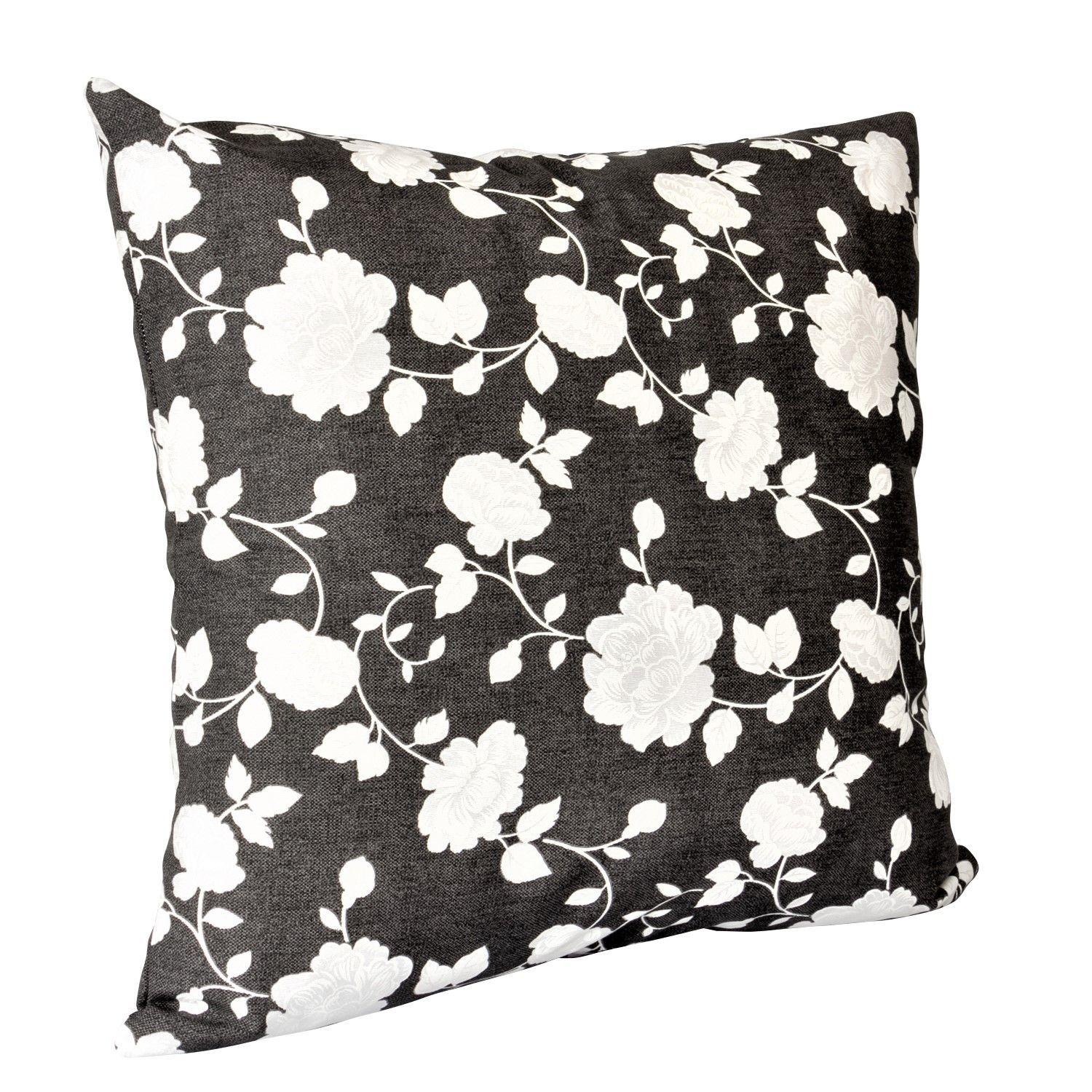 Set 4 Cojines Lona Española Roberta 50x50 cm Negro-2