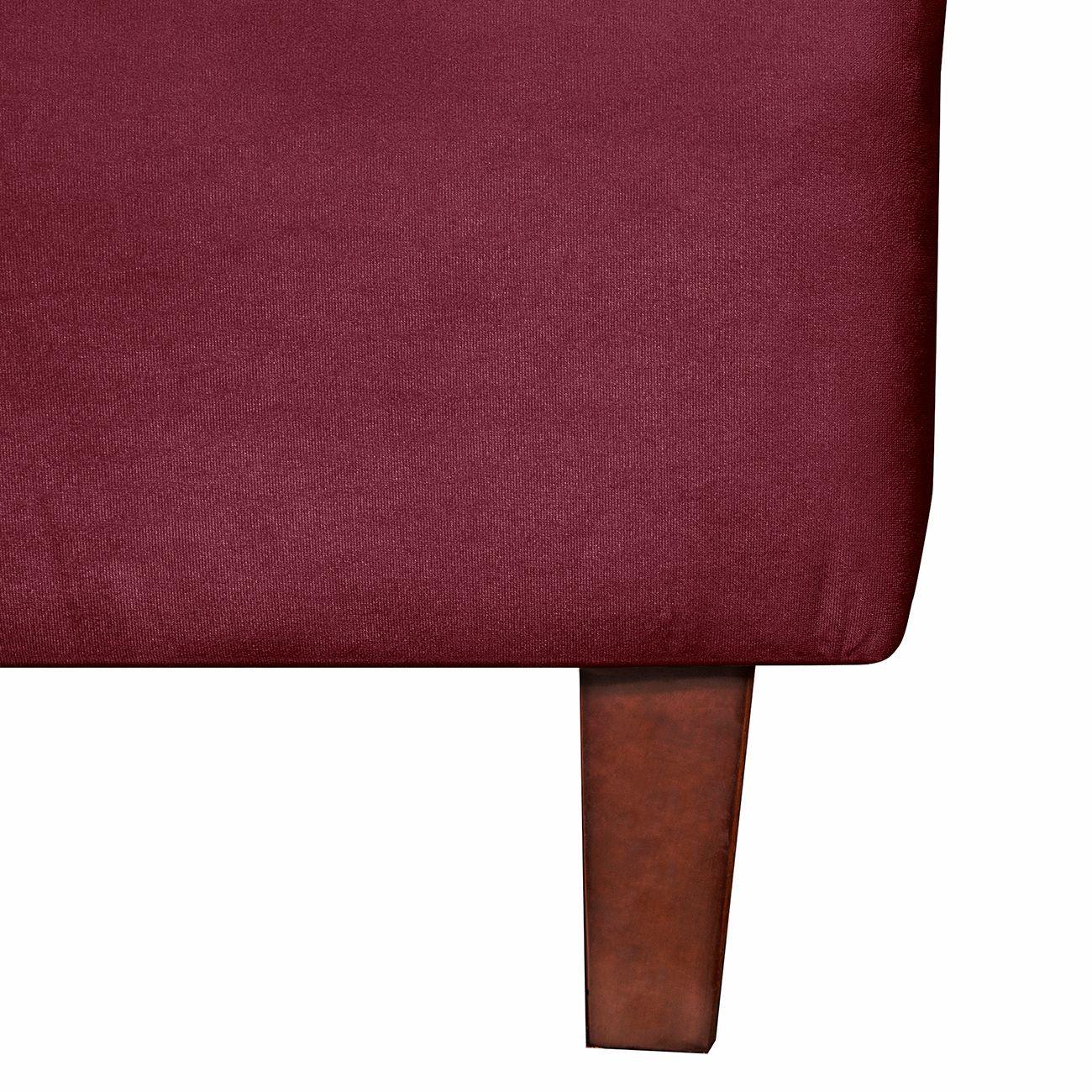 Poltrona York 1c  Felpa Burdeo 75x55x92 cm-3