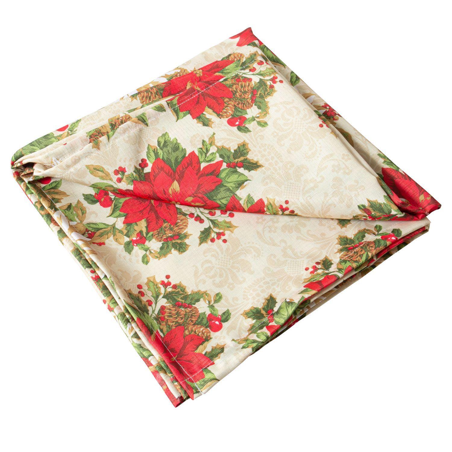 Mantel Linette Navideño Muerdago 210x150 Ivory-1