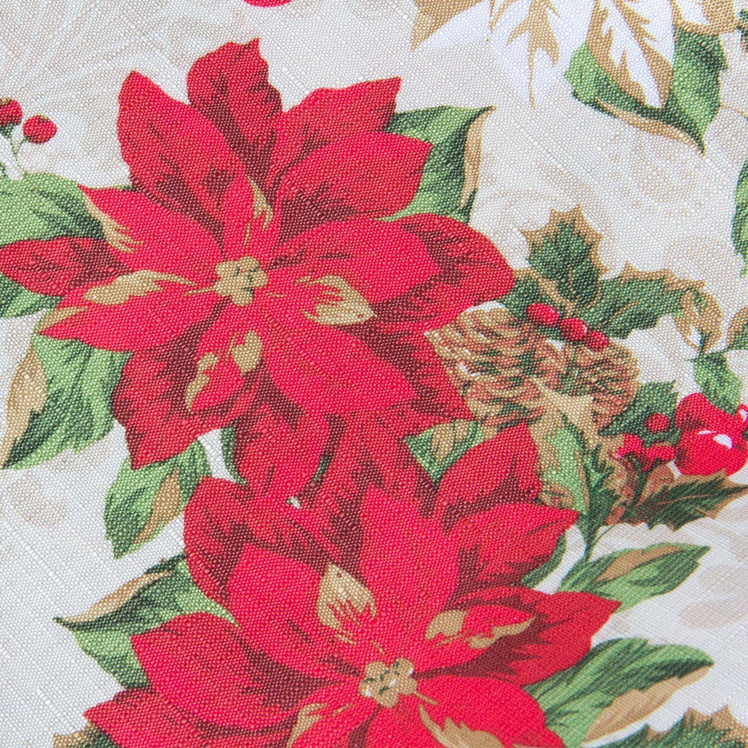 Mantel Linette Navideño Muerdago 210x150 Ivory-2