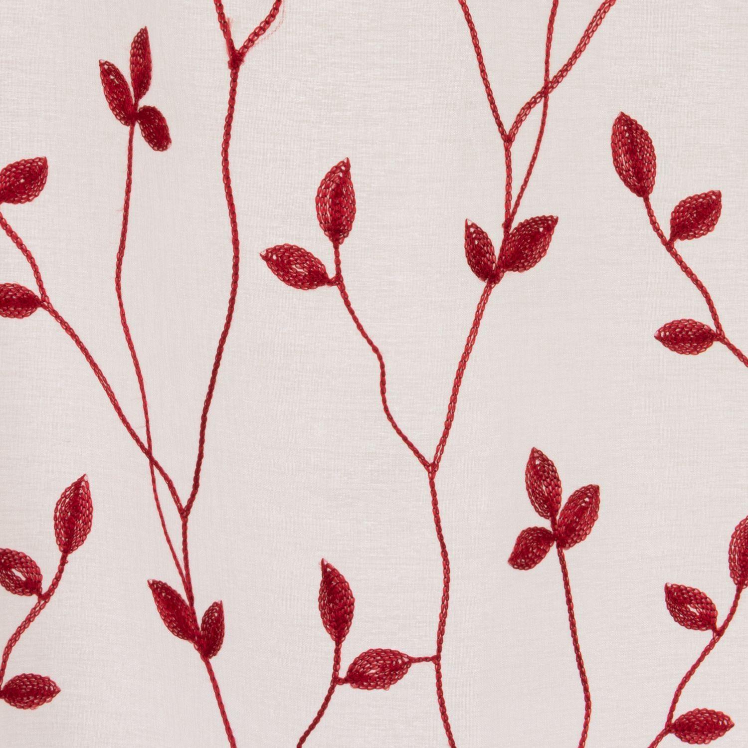 Set  Teresita Velo Bordado 1.40 X 2.25 Rojo-2