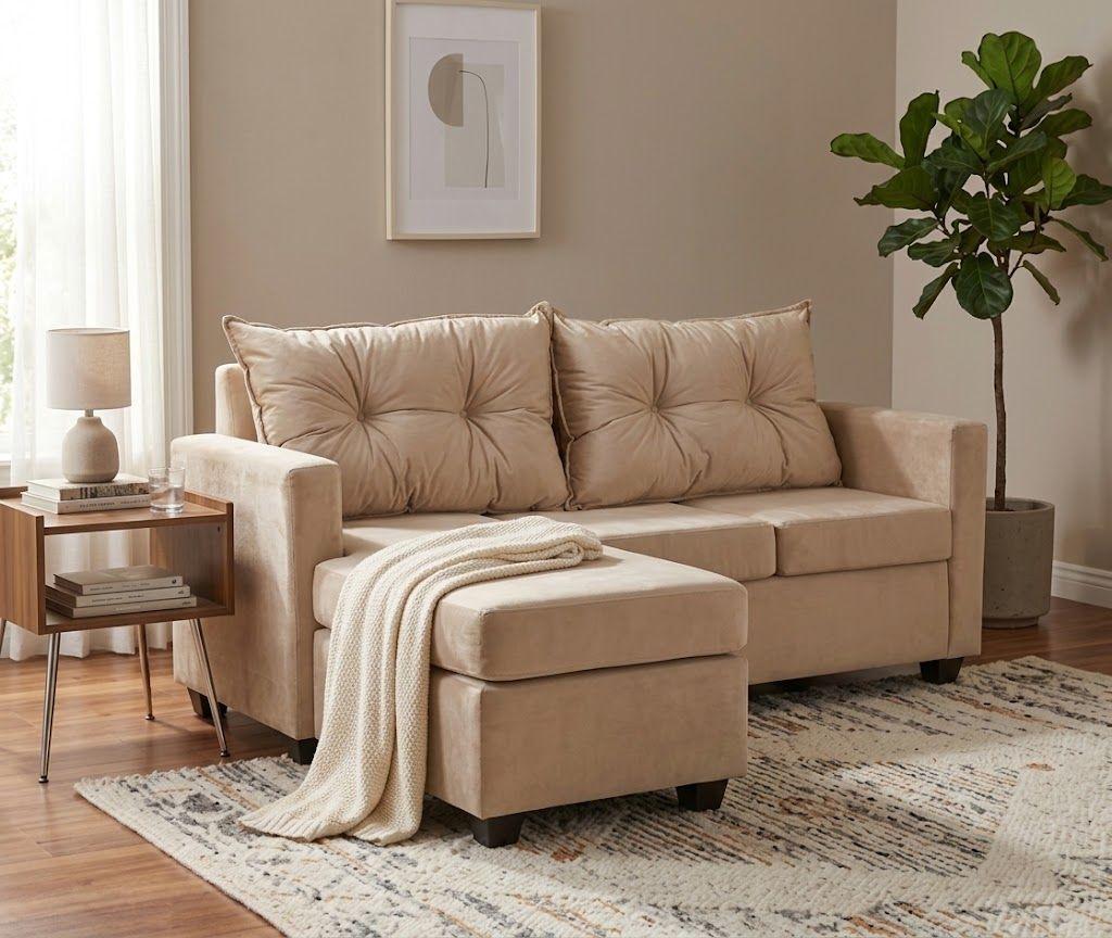 Seccional Intercambiable Hamburgo Felpa Beige 170x 130x83-0