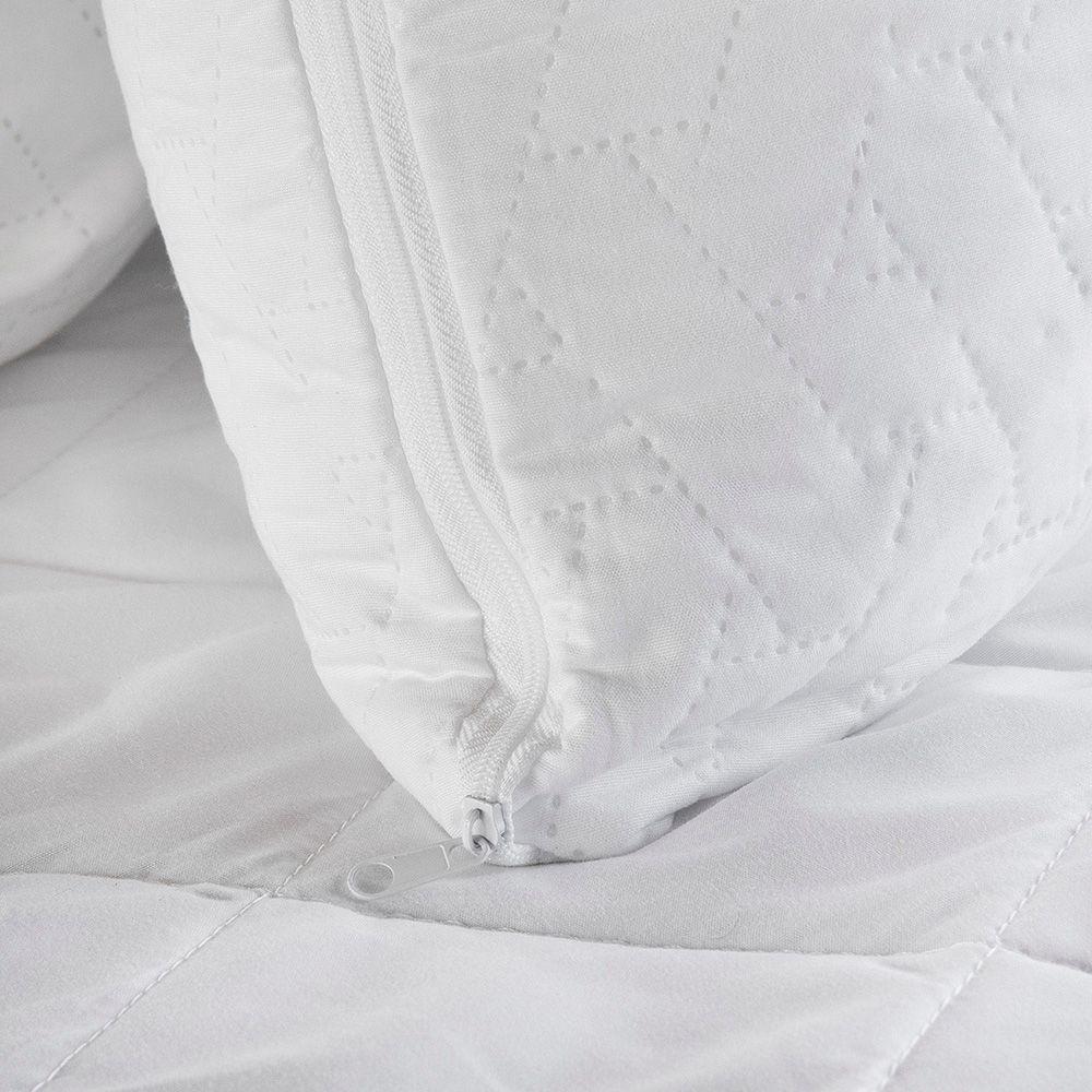 Set  Cubre colchón Microfibra  1.5PL  y 2 Fundas  Protectoras  de Almohadas 50x70 -3