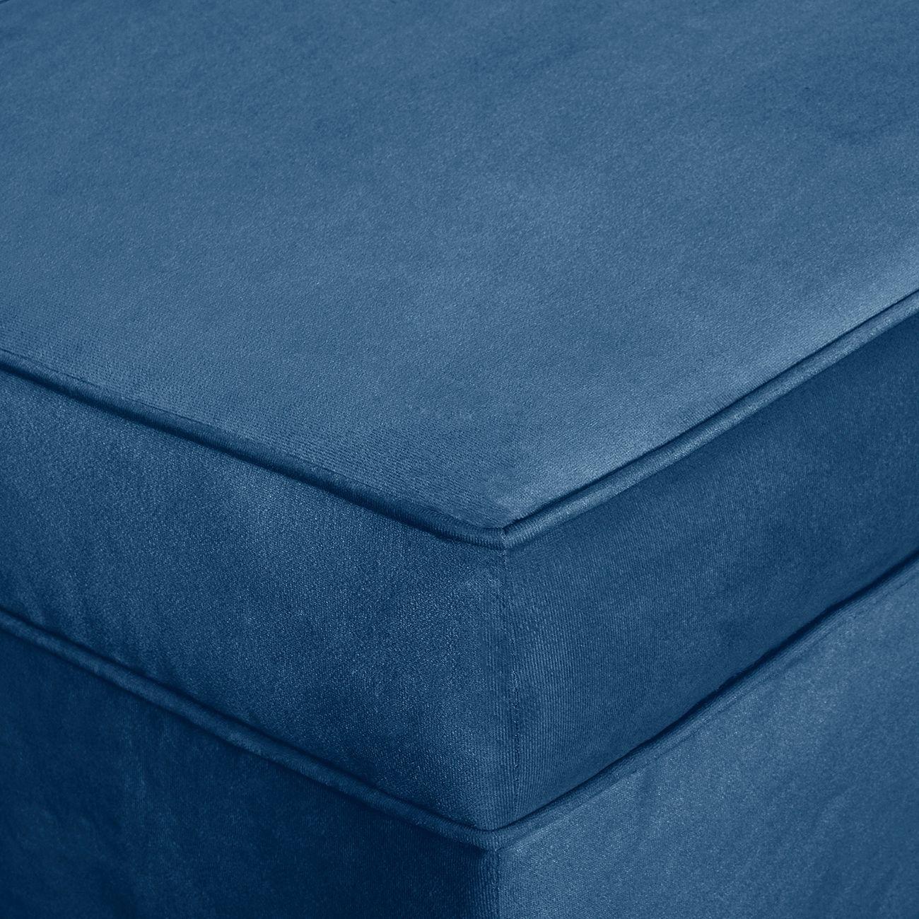 Banqueta Florencia Felpa Petroleo  100x45x42 cm-2