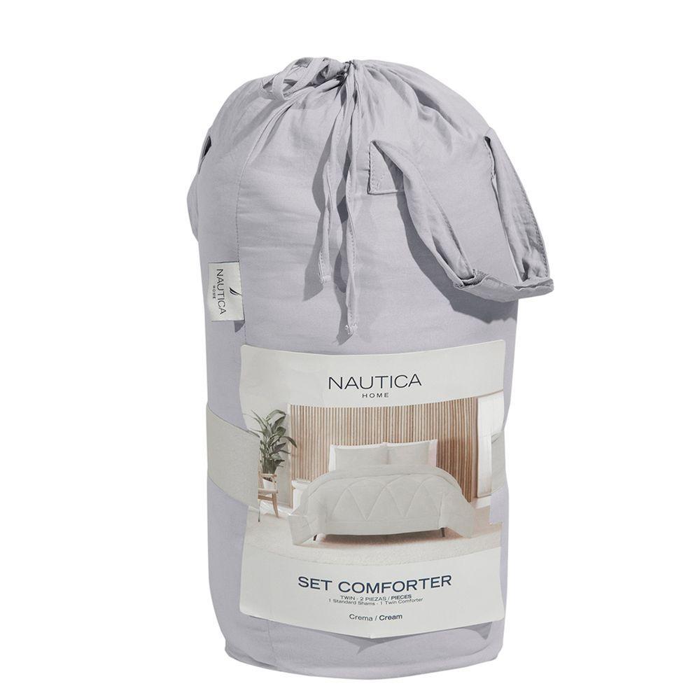 Juego Plumon 2PL Comforter Nautica Home c fundas Poliester 95gr GRIS-3