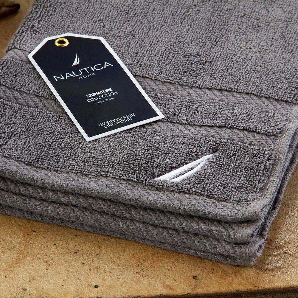 Toalla de mano 60X40 NAUTICA HOME 100 algod n Gris Oscuro-2