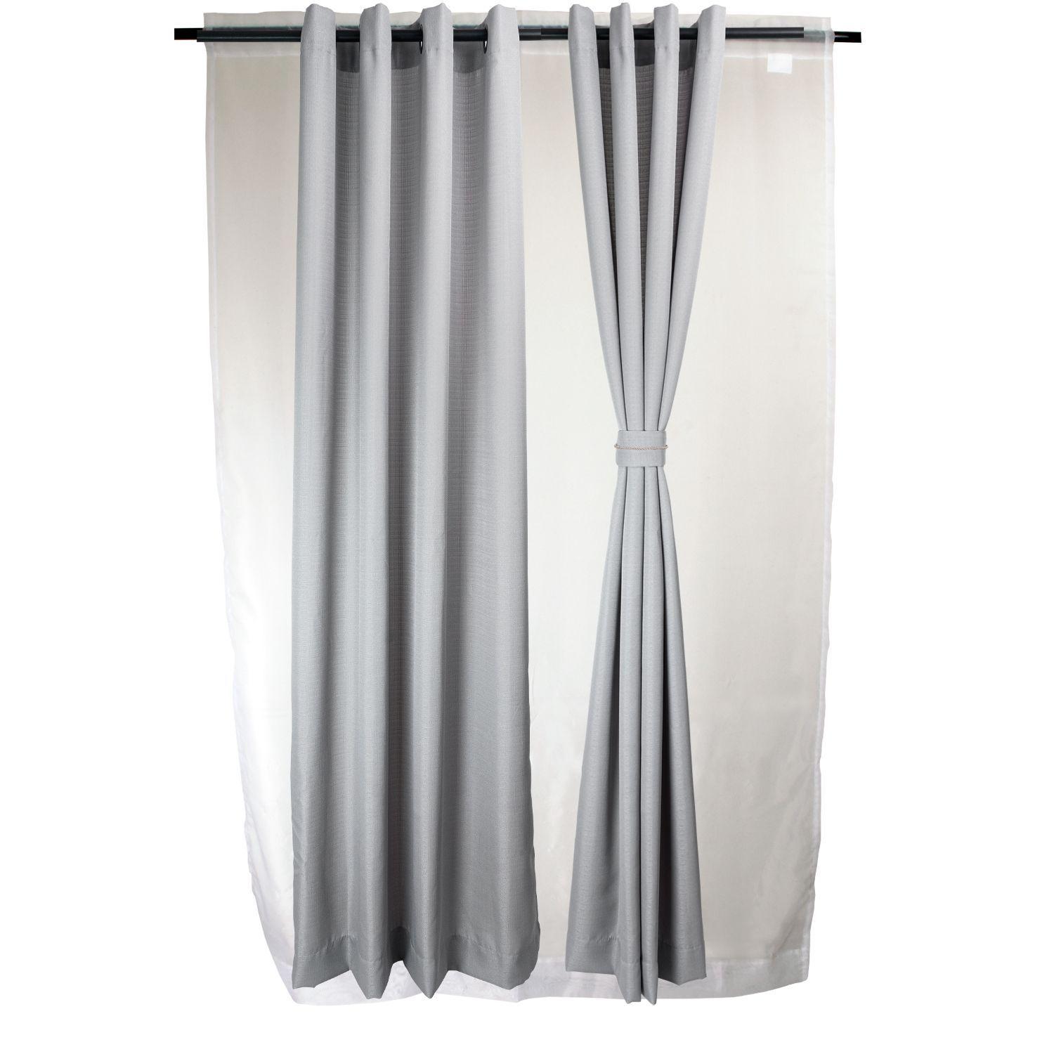 SET Cortina Barbara 8 piezas Gris claro-3