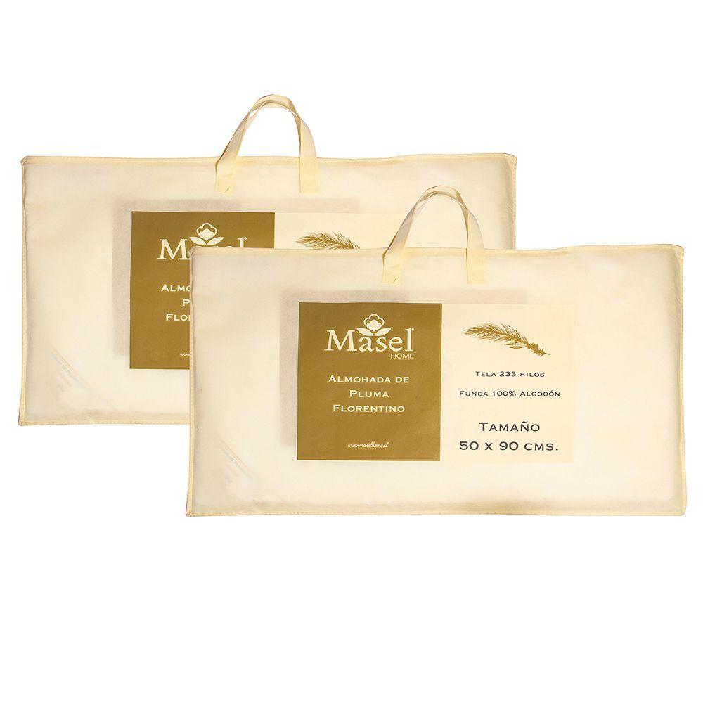  Pack Almohadas de Pluma Florentino 50X90 cm-0