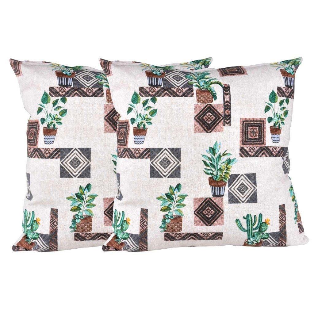 Set 2 cojines Lona Española Chiapas 50x50 BEIGE-0