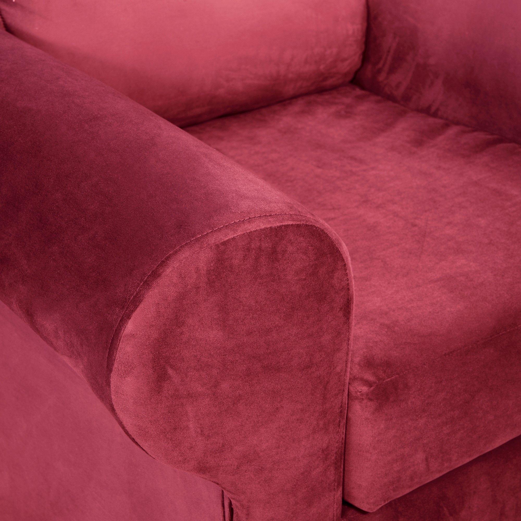 Sillon Beron 1c Felpa Burdeo  95 x 90 x 100-2