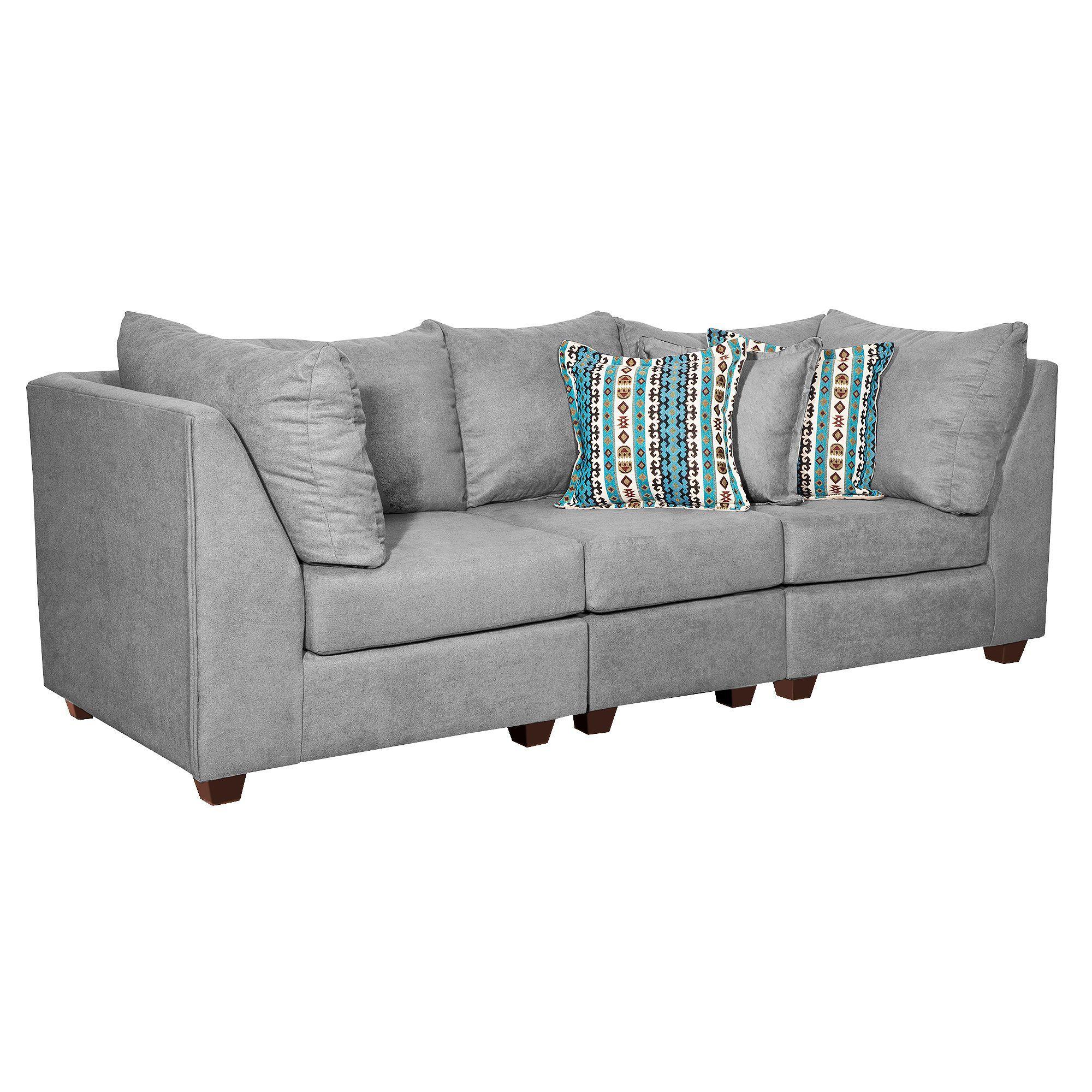 Sofa modular 3c Belek tela Gris 245x 90 x 95-1