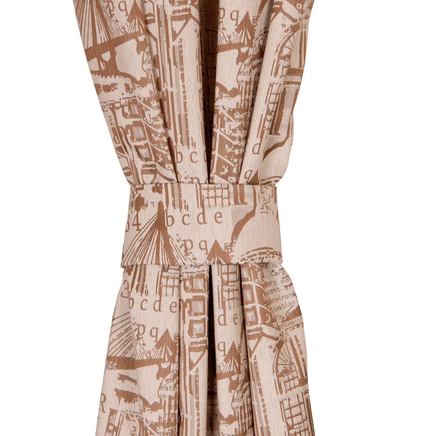 Cortina Lino Ciudad  Chocolate-0