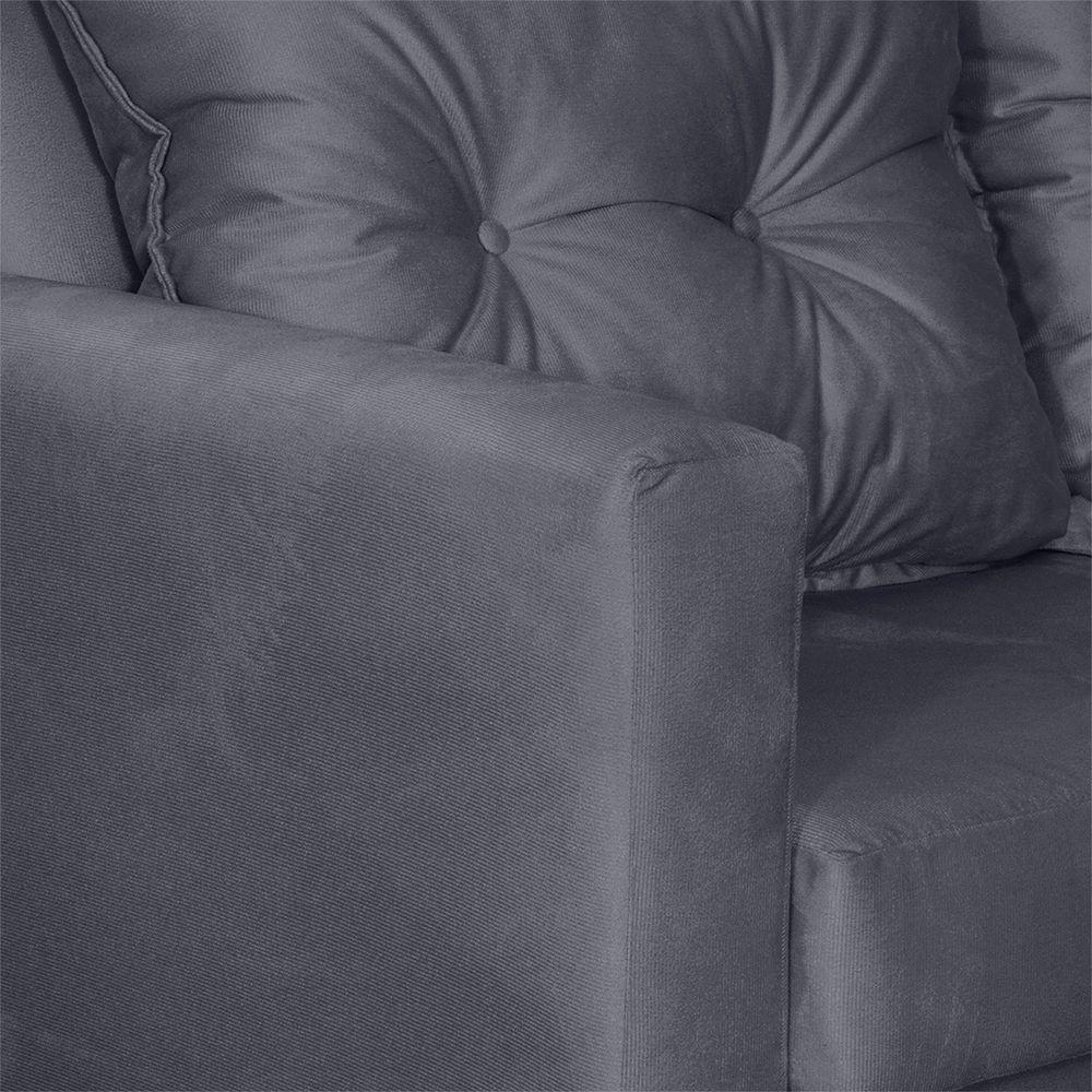 Sof 2c Hamburgo Felpa Gris Oscuro 130x70x83-3