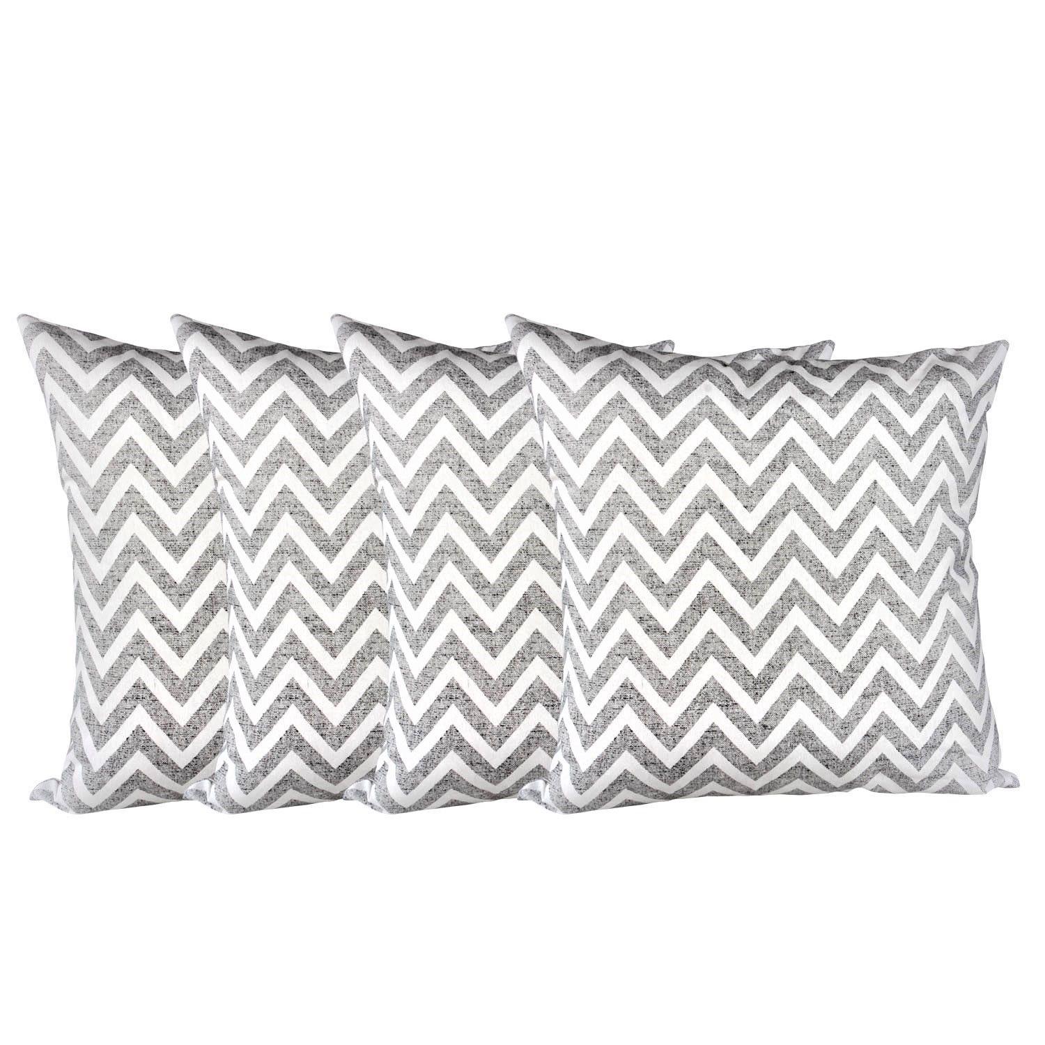 Set 4 cojines Lona Española Encaje 50x50 Gris-0