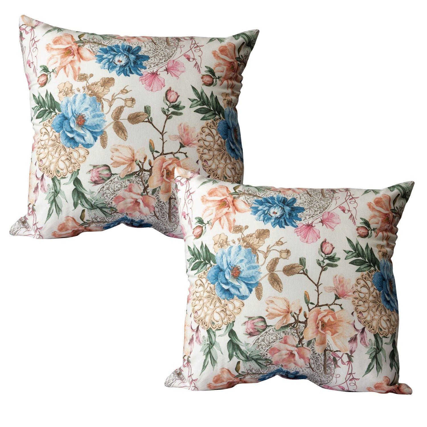 Set 2 Cojines Lona Española Eloise 50X50 cm Azul-0