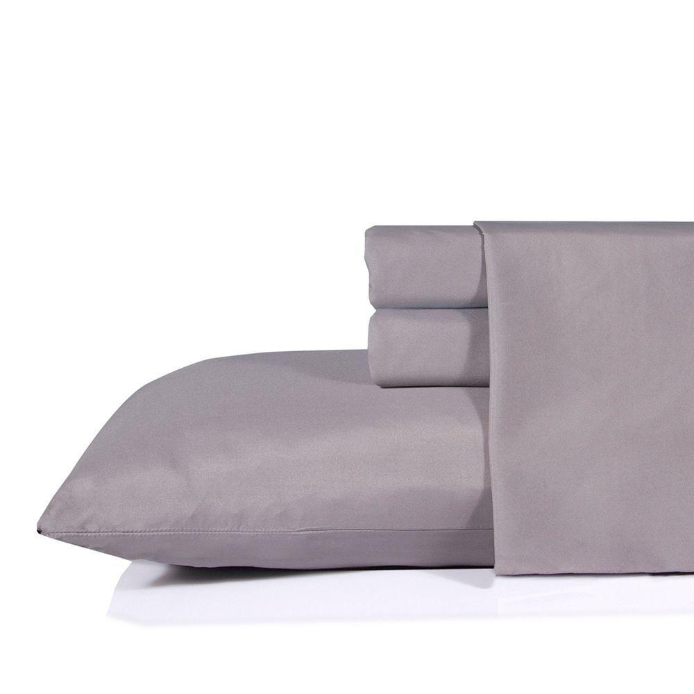 Sabanas Lisas Microfibra King 4P Nautica Home Gris Oscuro-3