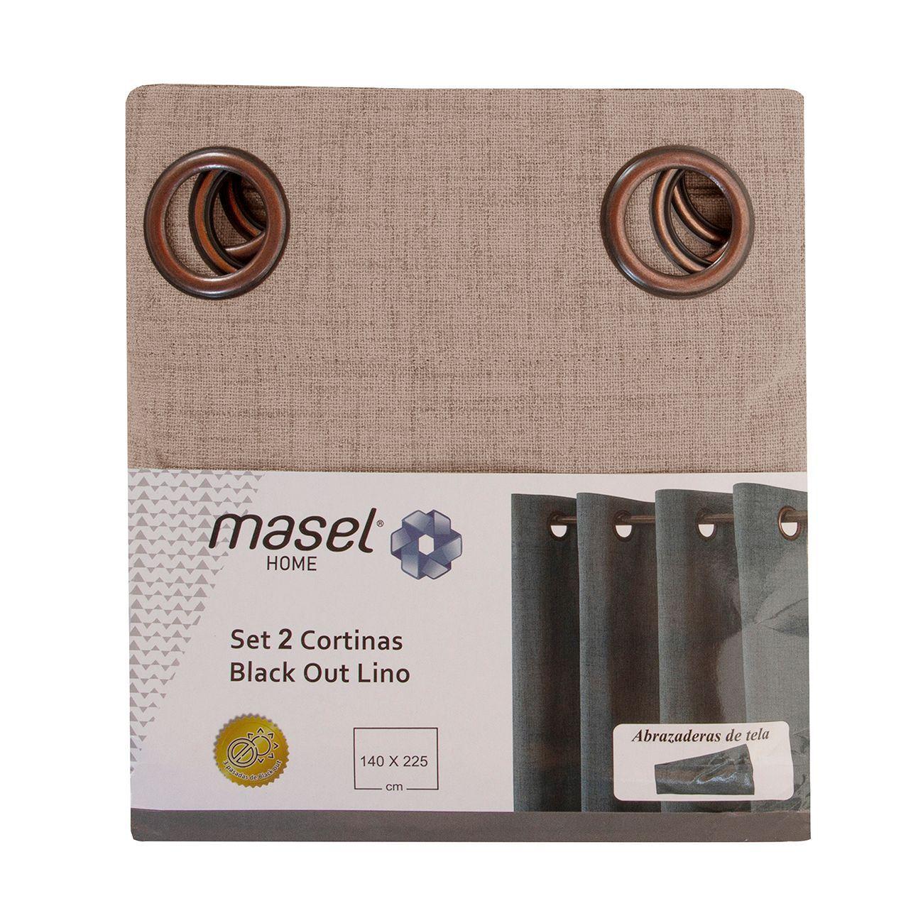 Set Cortina Masel B.O Lino Arena  140 x 225-4