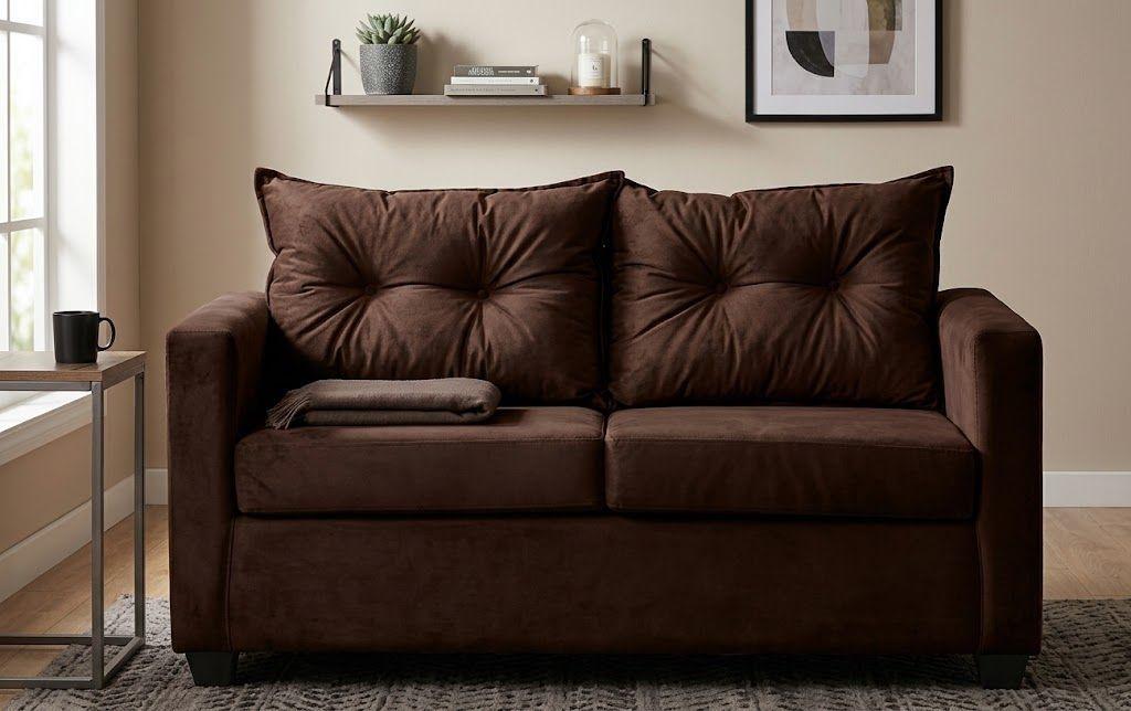 Sof 2c Hamburgo Felpa Chocolate 130x70x83-0