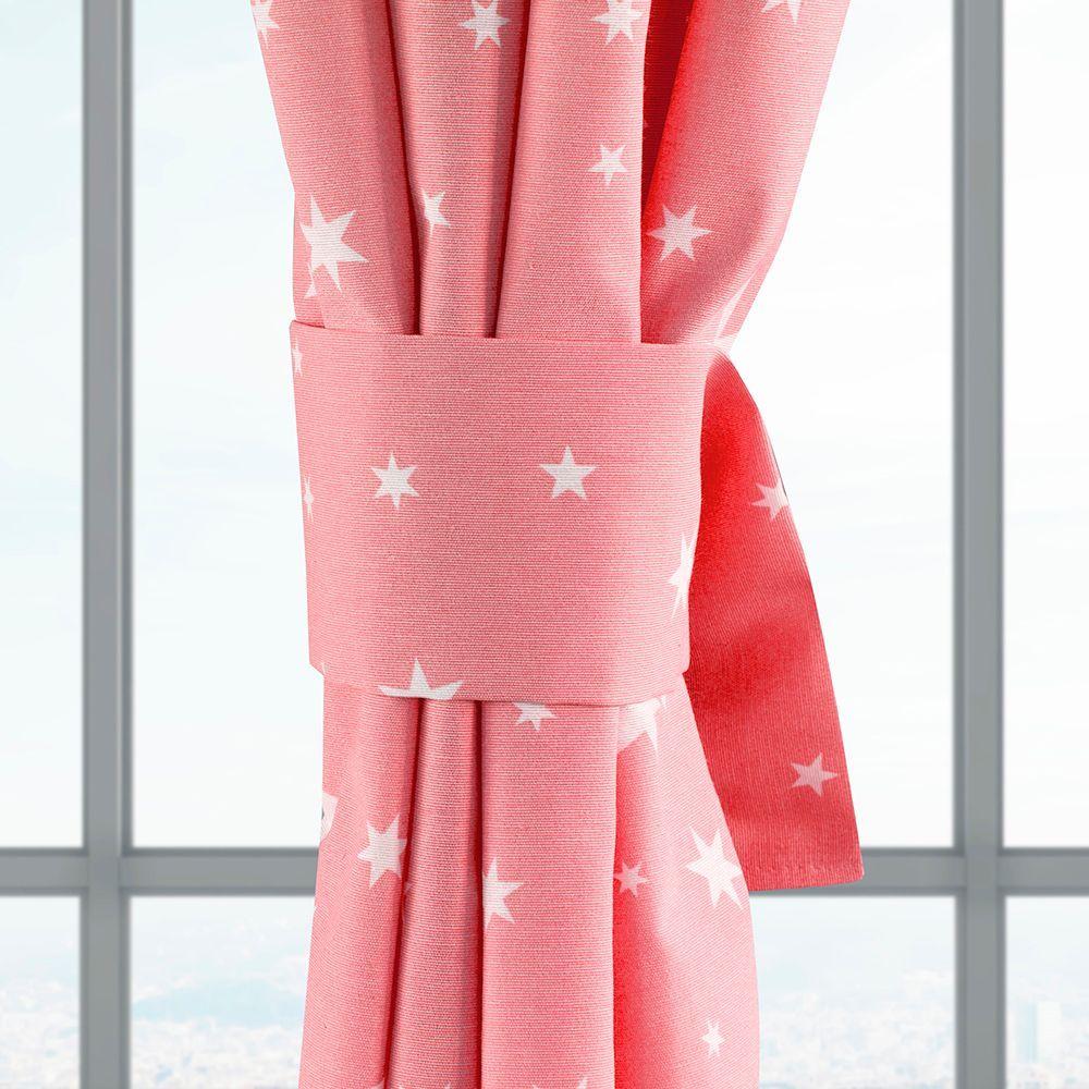 Cortina  Lona Española Estrellas 2.25 cm Rosa-2