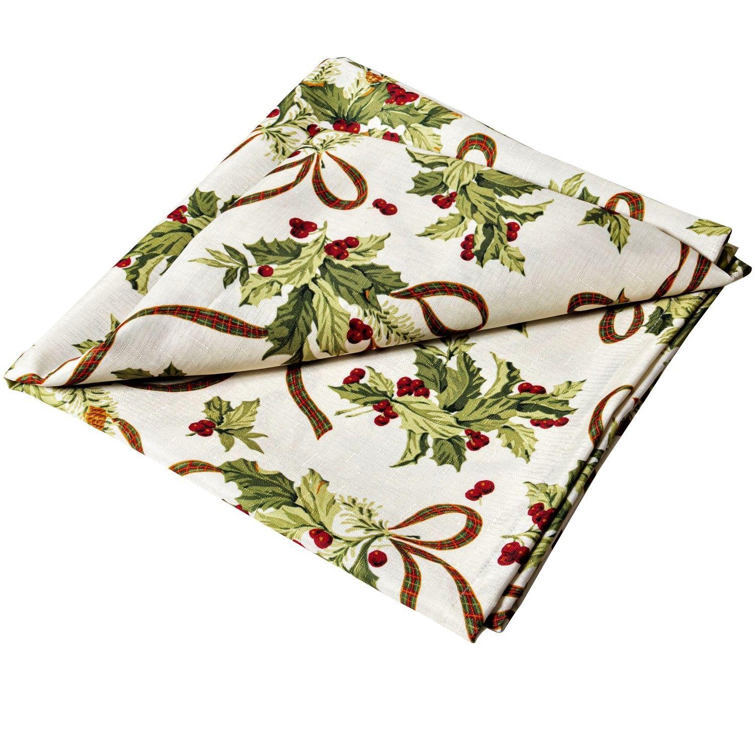 Mantel Linette Navideño Cintas 150x150 Ivory-1