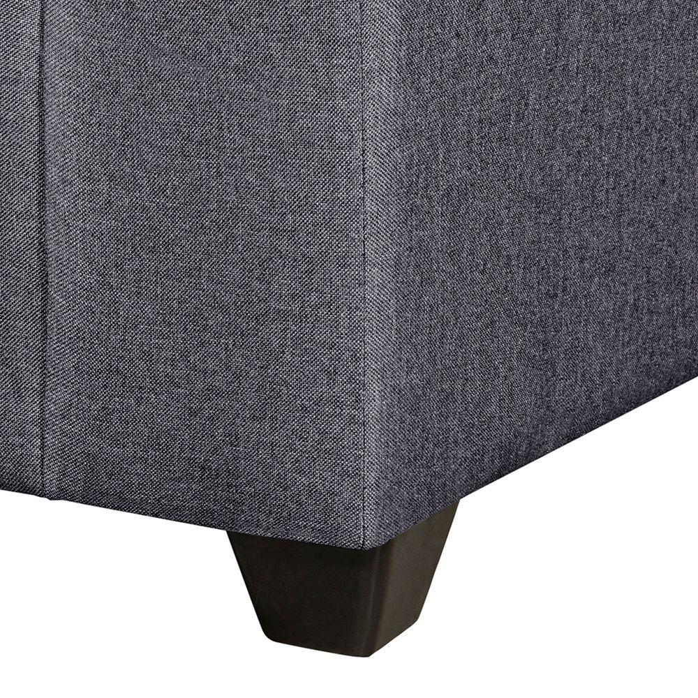 Seccional Esquinero Recife tela Gris oscuro 160x160x78-5