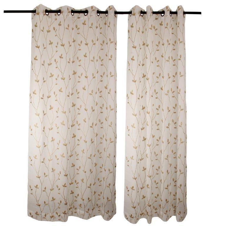 Set Teresita  Velo Bordado 1.40 X 2.25  Beige-1