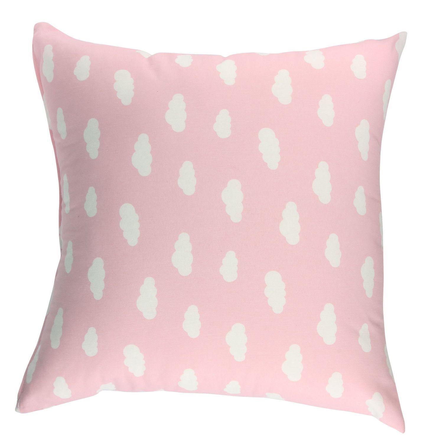 Set 4 Cojines Lona Nube Rosa 50x50 cm-1