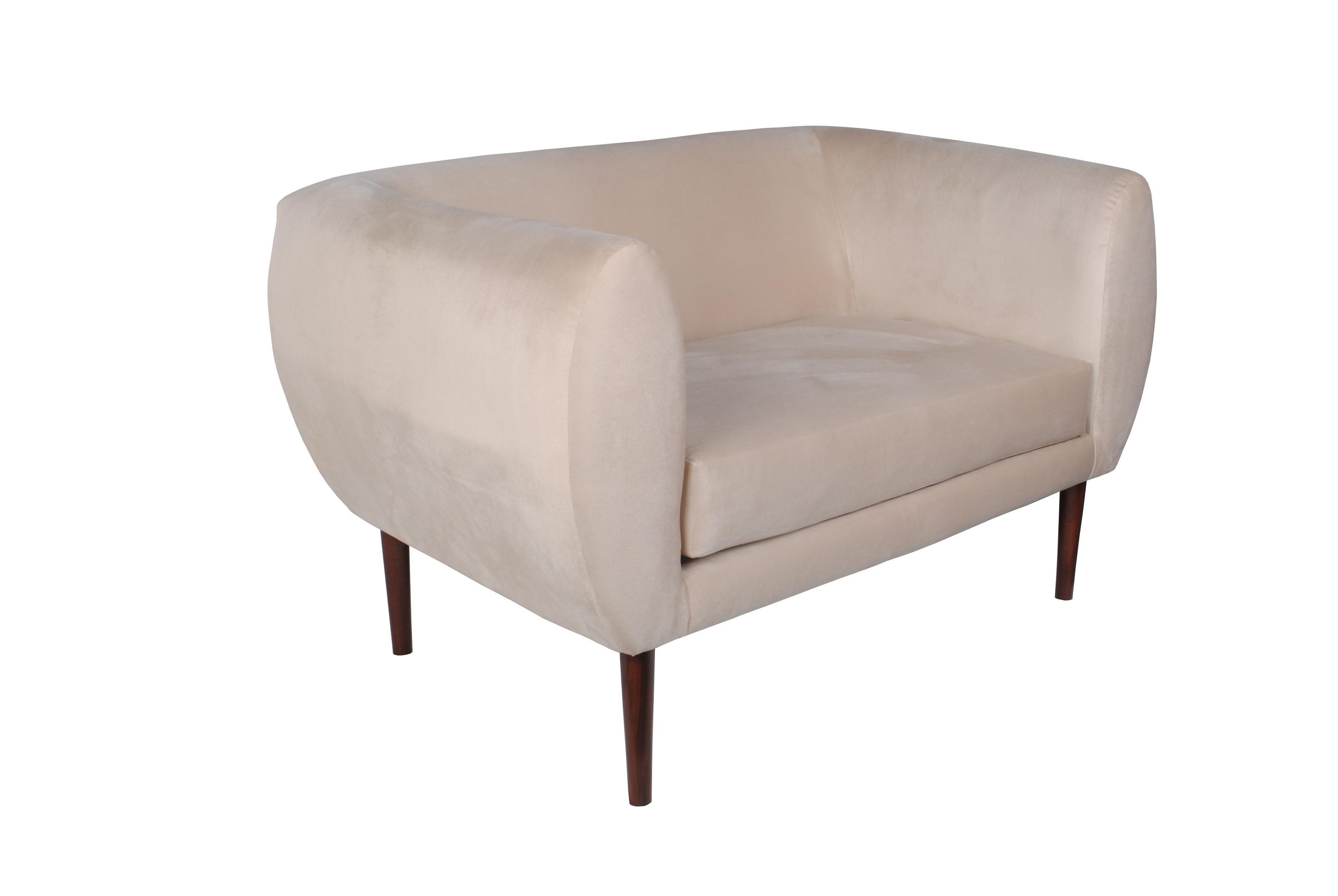 Sofá Masel 2C Curvo 130x70x78 cm cm Beige-1