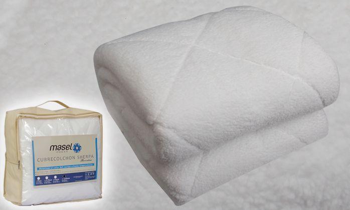 Cubre Colchon Winter Sherpa King 2.5 pl Blanco-0