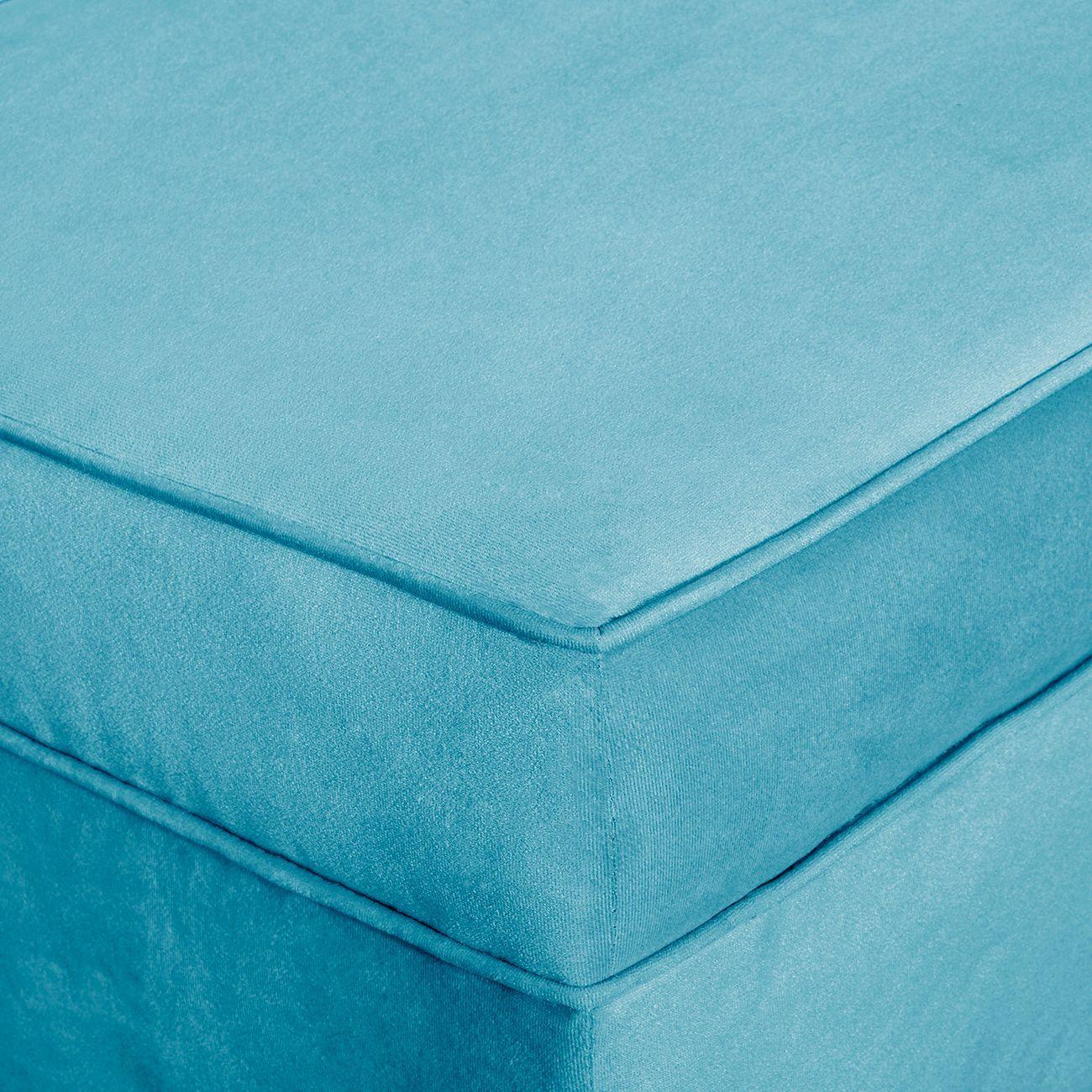 Banqueta Florencia Felpa Turquesa100x45x42 cm-2