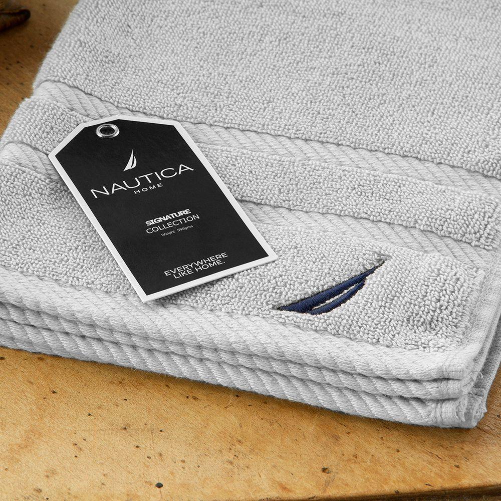 Toalla de mano 60X40 NAUTICA HOME 100 algod n Gris Plata-2