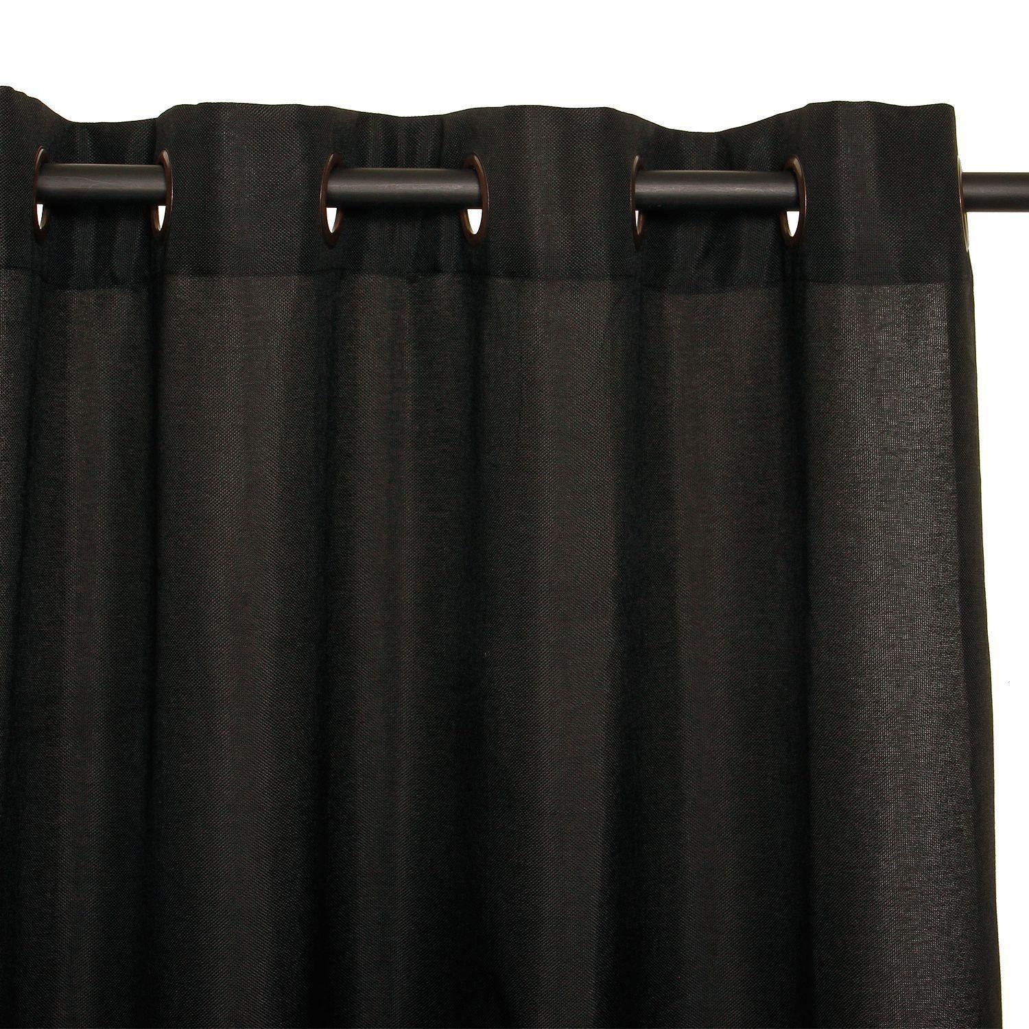 Set Cortina ambiente  Mati y velo bordado 4 pzas negro-1