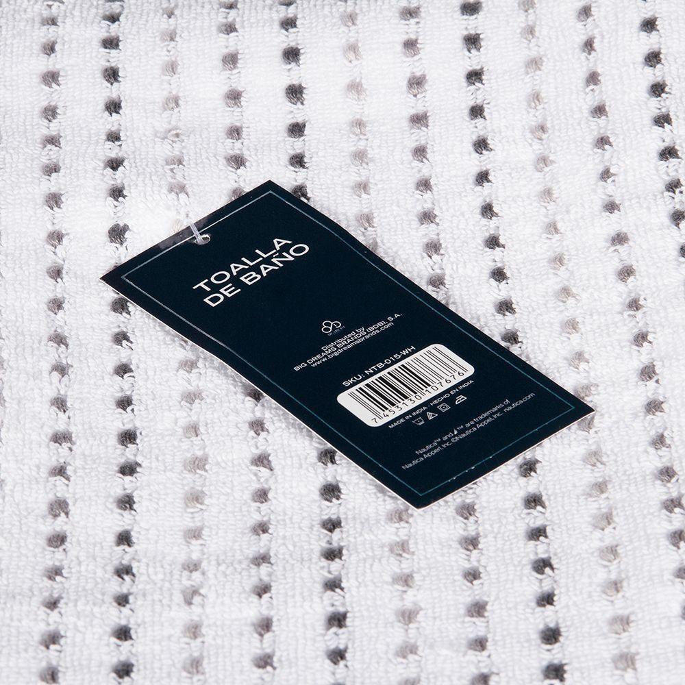 Toalla Baño Stripe -Nautica  Home- 76 x 137 Blanco- Gris-2