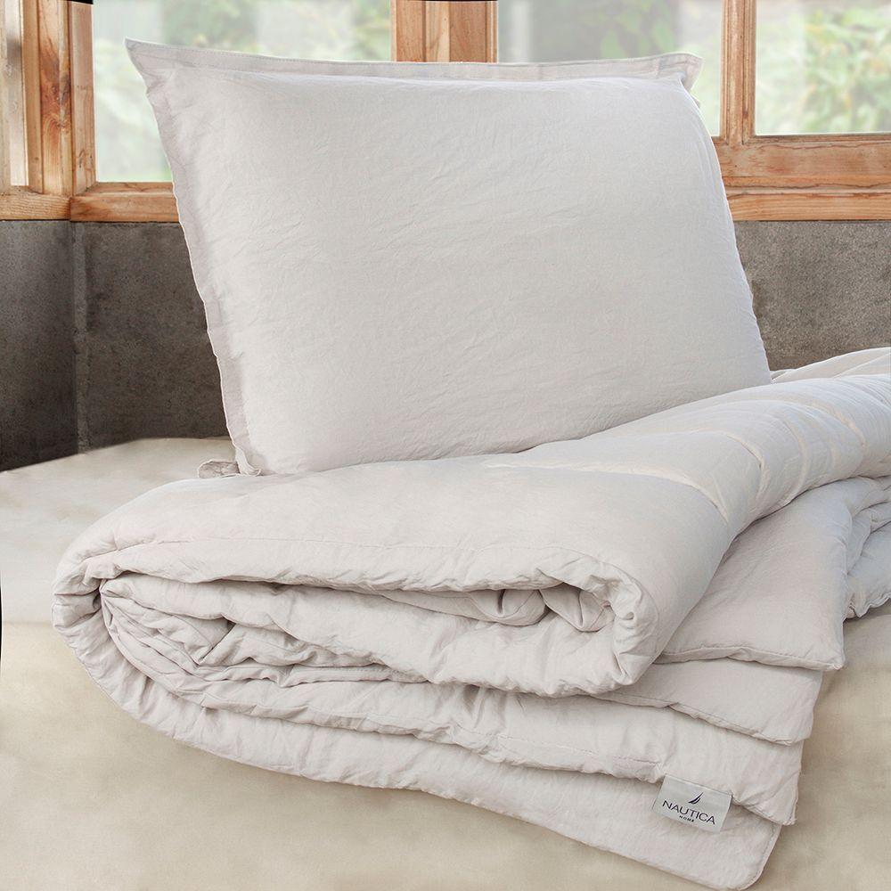 Juego Plumon Comforter 1 5 pl Nautica Home c funda Poliester 95gr Beige-3